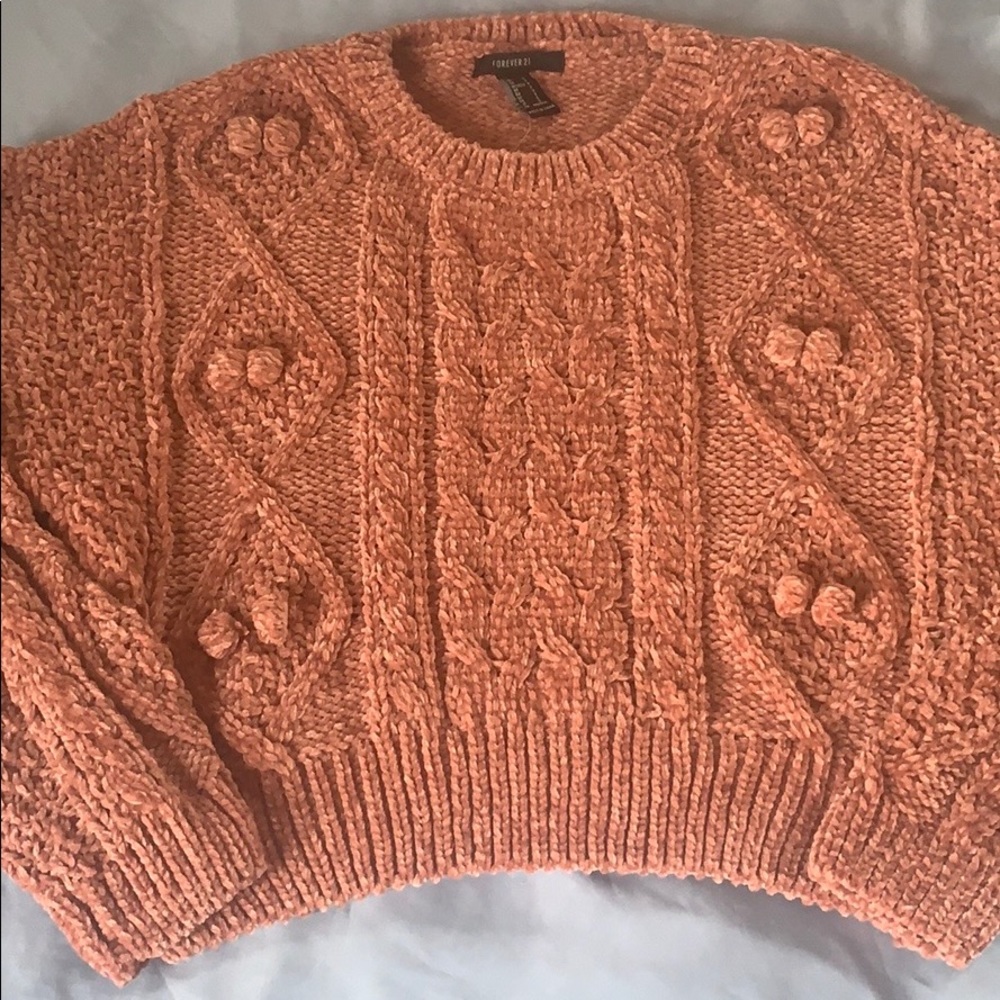 Forever 21 Popcorn Cable Knit Sweater